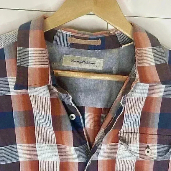 Tommy Bahama Multicolor Plaid Casual Shirt - Picture 2 of 10